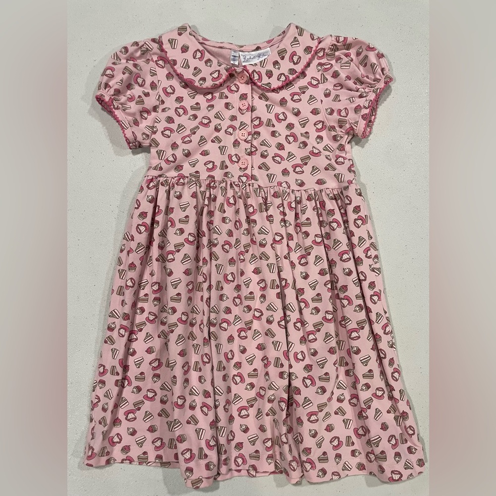 Rachel Riley Pink Cupcake Pattern Dress